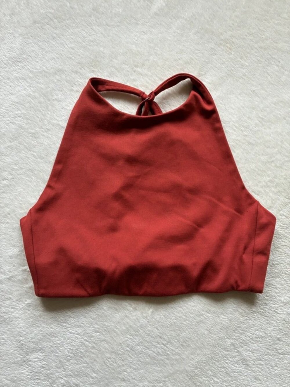 Girlfriend Collective Rust Red Crossback Sports Bra XS